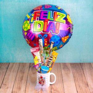 Mug decorados con globo metálico-regalos sorpresa bogota