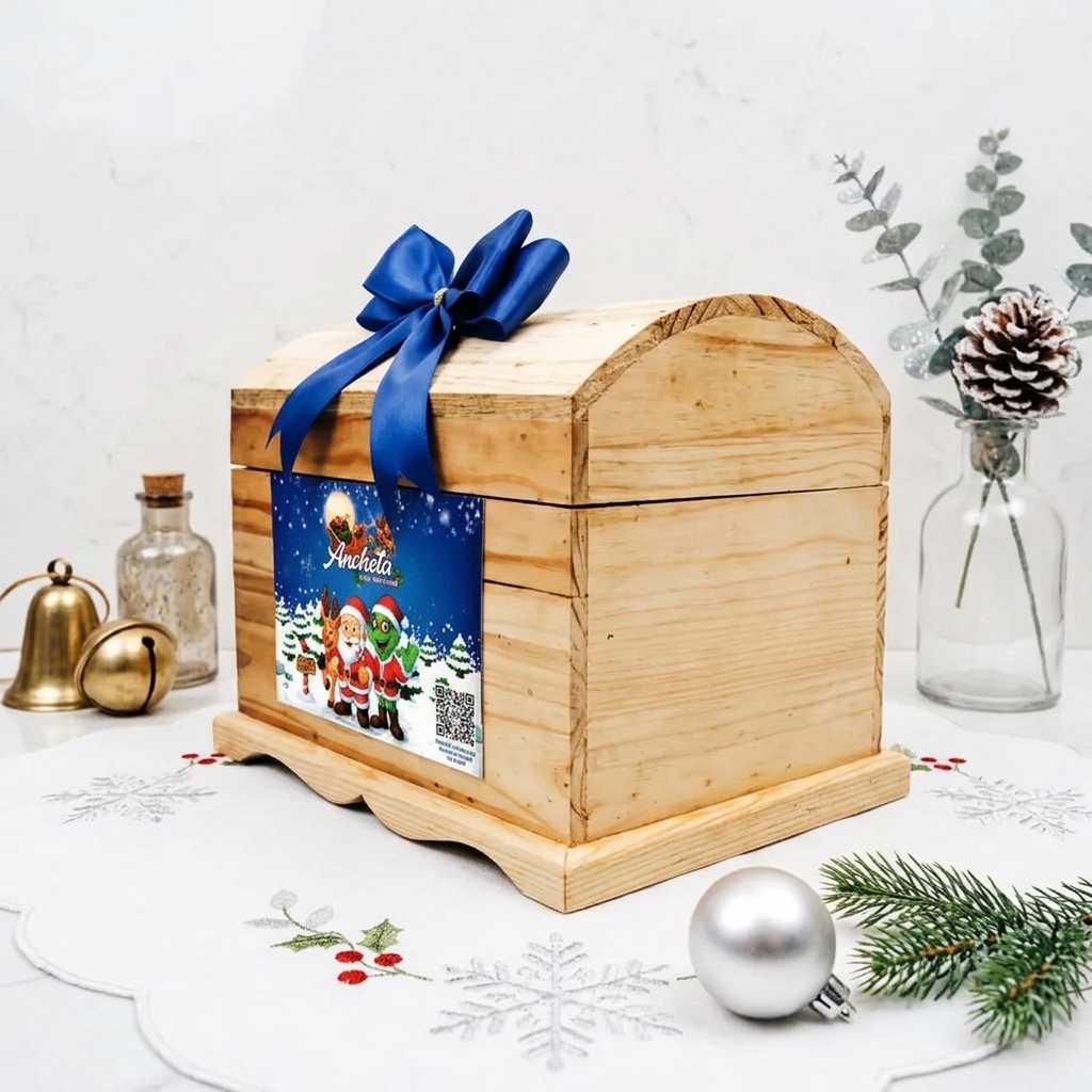 ancheta-navidena-baul-sorpresa-en-baul-de-madera-con-whisky-y-panettone